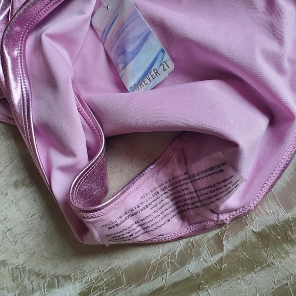 Forever 21 metallic pink bathing suit bodysuit - Picture 3 of 3